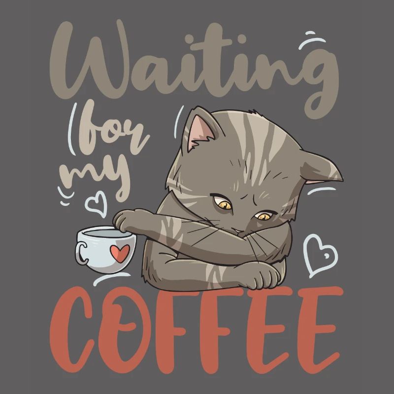 Caffeine Drinker Coffee Lover Breakfast Kitty