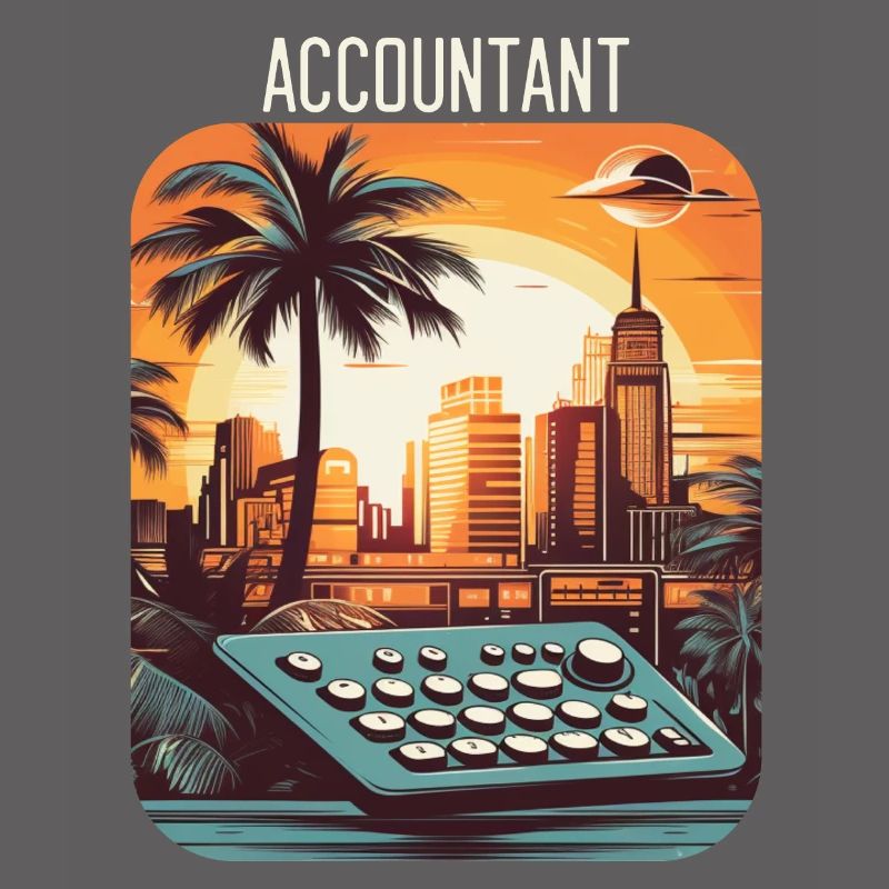 Comptable Vintage Sunset Comptabilité Graduation
