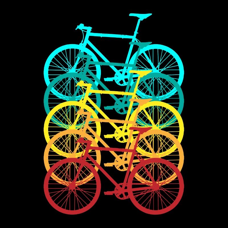 Vélo dans des couleurs rétro, design VTT cool Radler