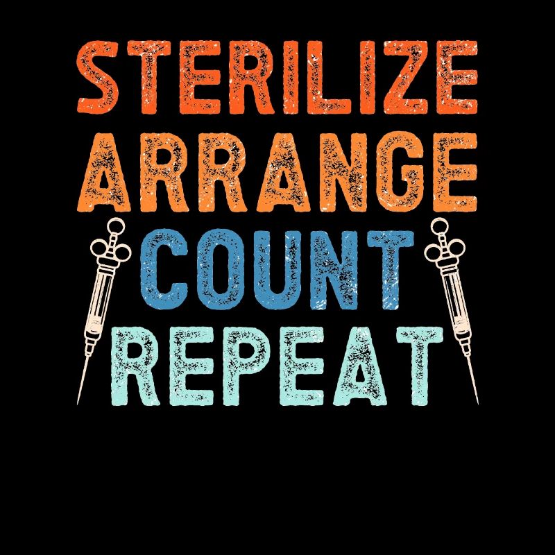 Sterilizing, arranging, counting, repeating -