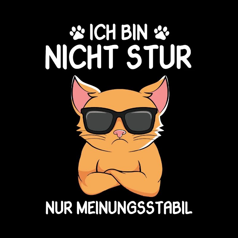 Ich bin nicht Stur nur Meinungsstabil Katze
