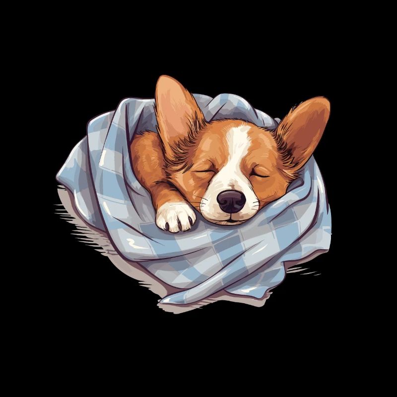Chien Corgi endormi Chien Ami
