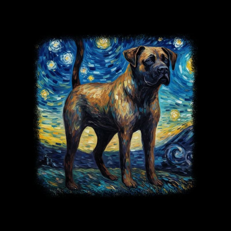 Cane Corso Van gogh starry night