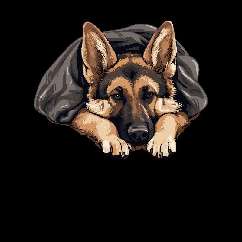 Sleeping German Shepherd Dog