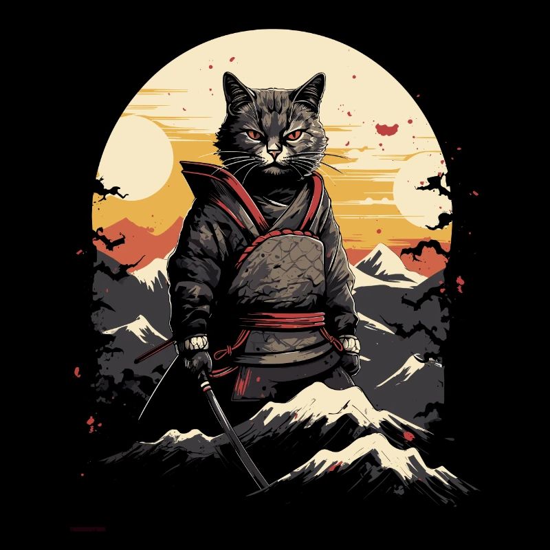 Japanese Samurai Kitty Swordplay