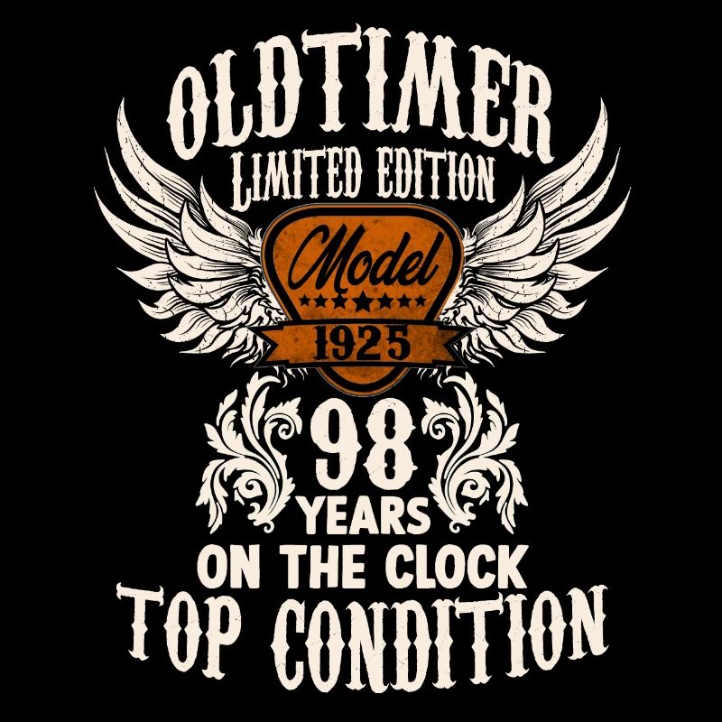 98 years oldtimer fan rocker biker birthday