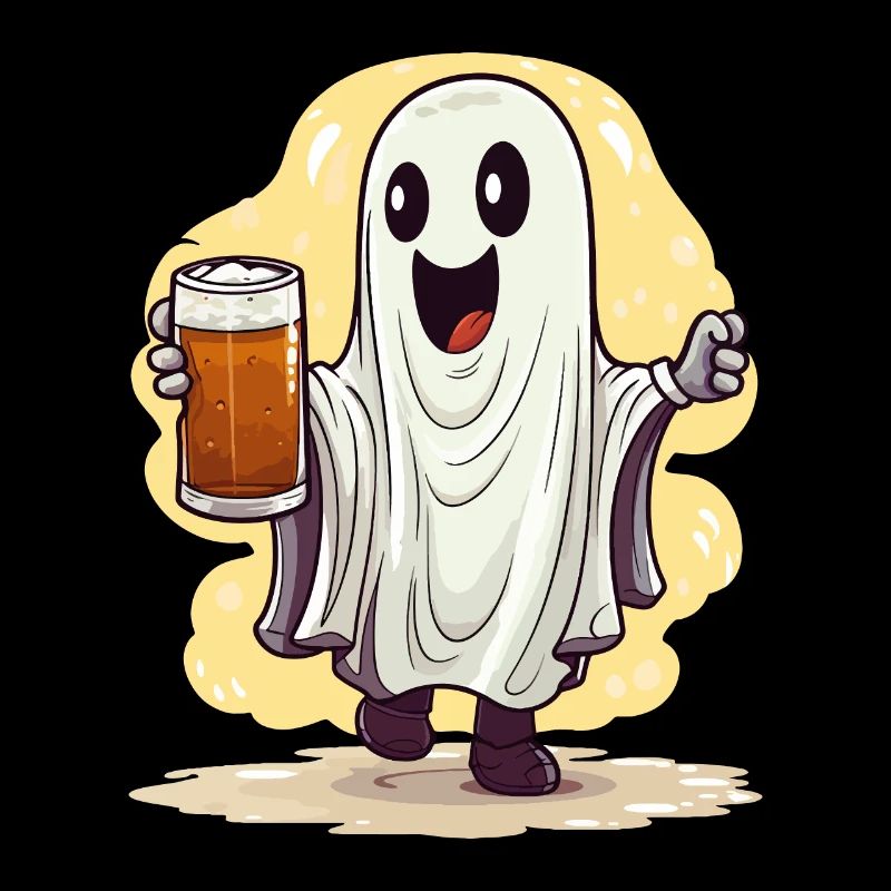 Halloween Ghost Ghost Beer Alcohol Funny