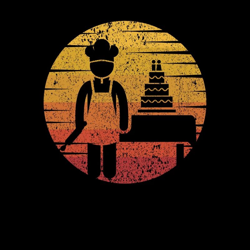 Retro bakery confectioner hobby baker master baker