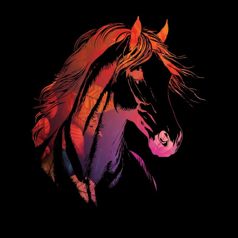 Herbst Pferde Pferd Fall Autumn Blätter