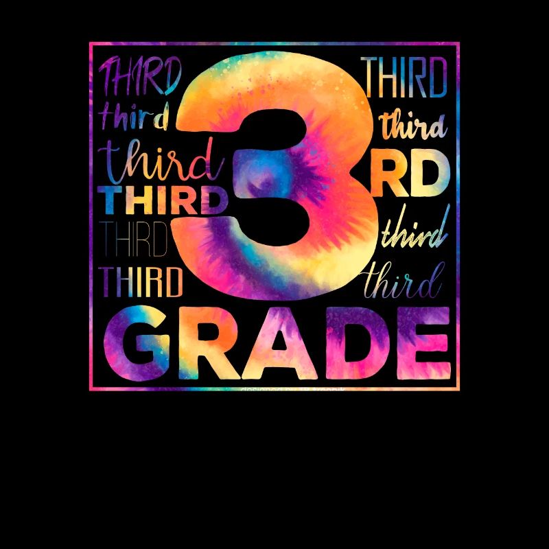 Tie Dye 3rd Grade Third Typography Team Students