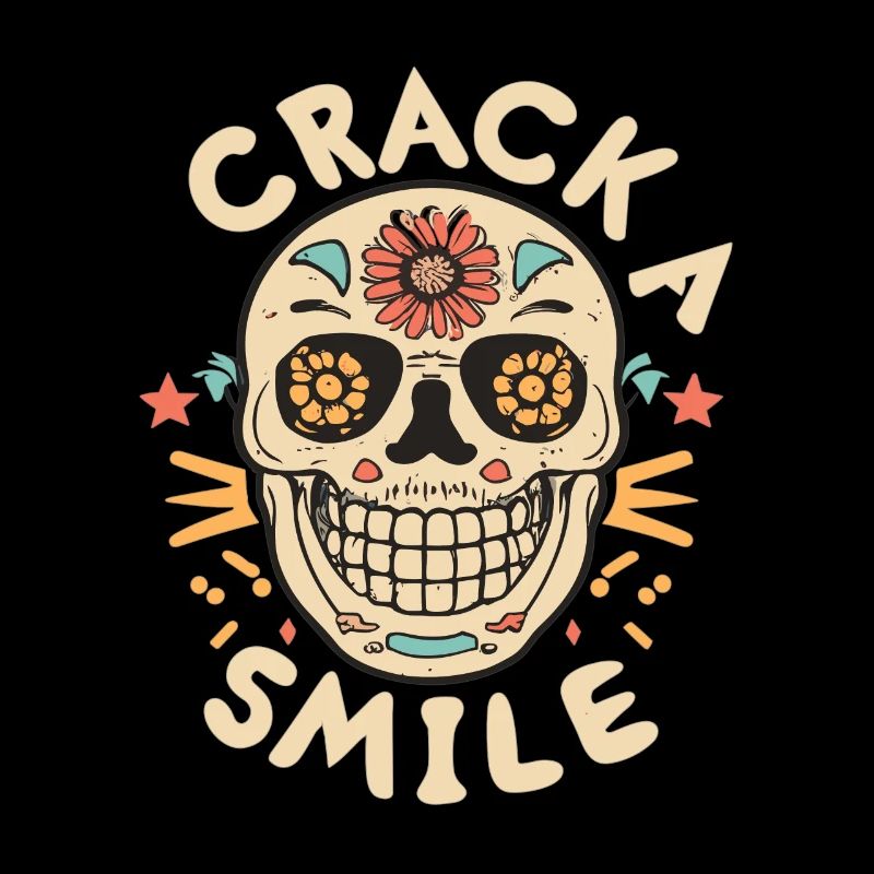 Skulls Crack A Smile Totenkopf Skull