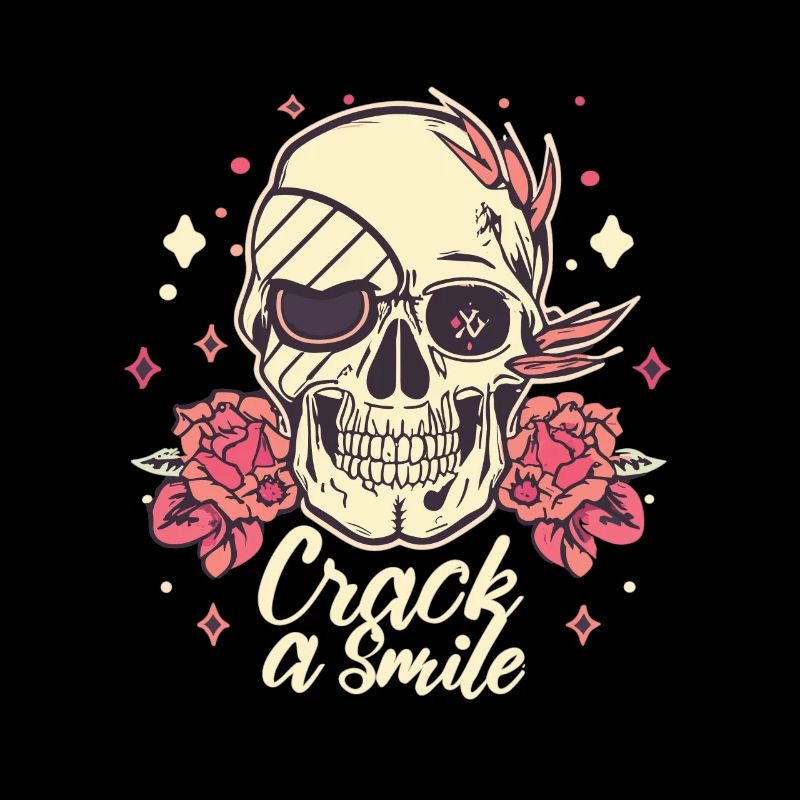 Skulls Crack A Smile Totenkopf Skull