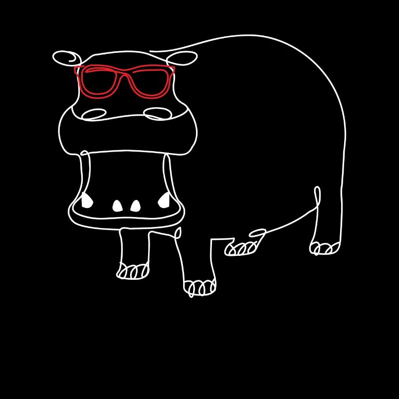 Süßes Nilpferd Sonnenbrille Hippo Kinder