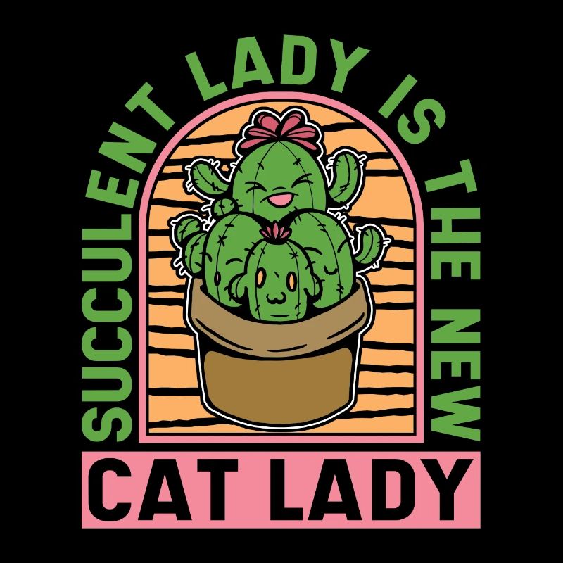 La dame succulente est la nouvelle dame de chat aime le jardinage