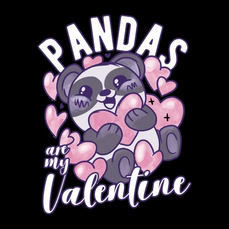 Les pandas sont mon amour de panda drôle de Saint-Valentin