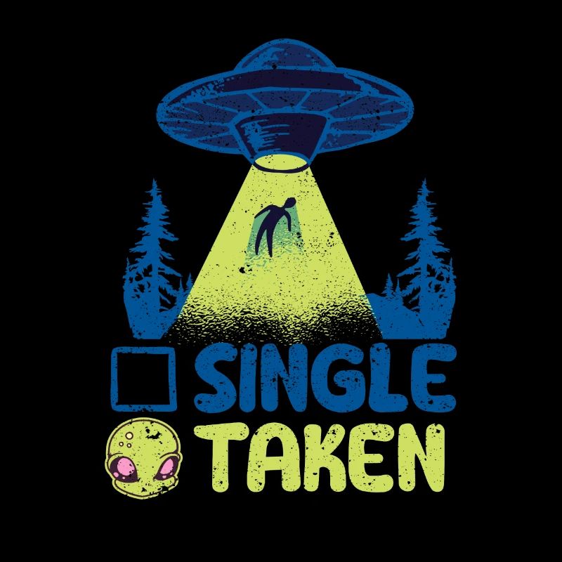 Single oder genommen Lustig Alien UFO Valentinstag