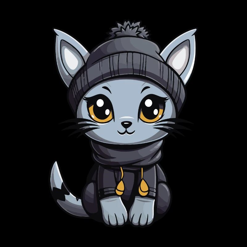 Katze Winter Comic