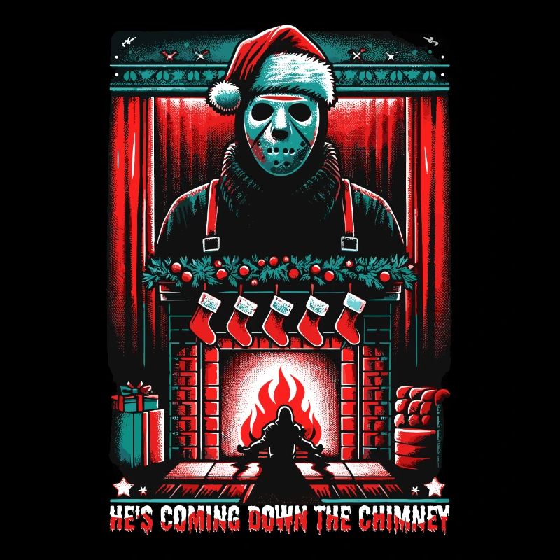 Cheminée Chills Slasher Noël menaçant