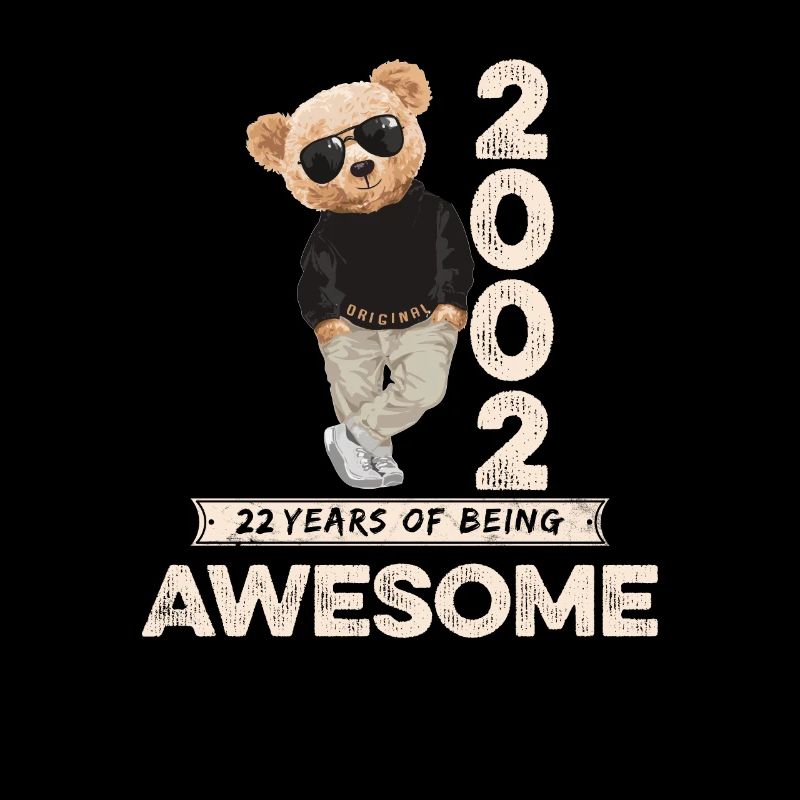 2002 Birthday Teddy Bear Being Awesome Orignal