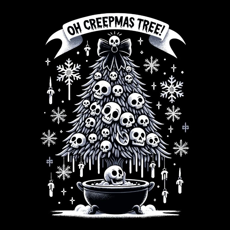 Oh Creepmas Arbre Effrayant Festif Goth Emo Horreur