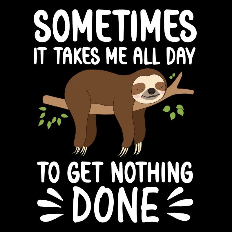 Funny lazy Sloth doing nothing and sleep Faultier