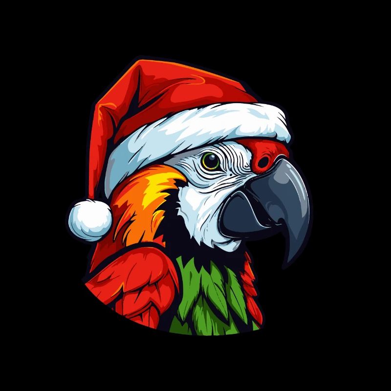 Tête d’animal de Noël perroquet
