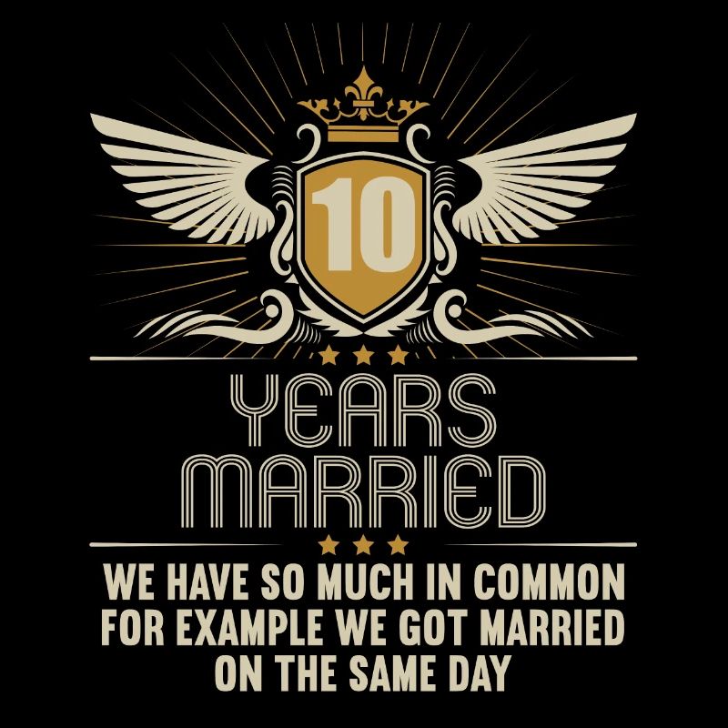We have a lot in common 10th wedding anniversary