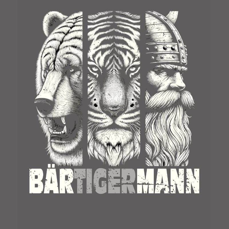 Bärtigermann Bär Tiger Mann Geschenk Bart Sprüche