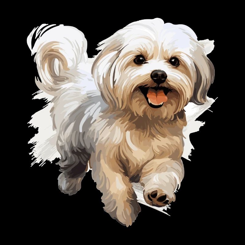 Chien maltais de race animal mignon graphique