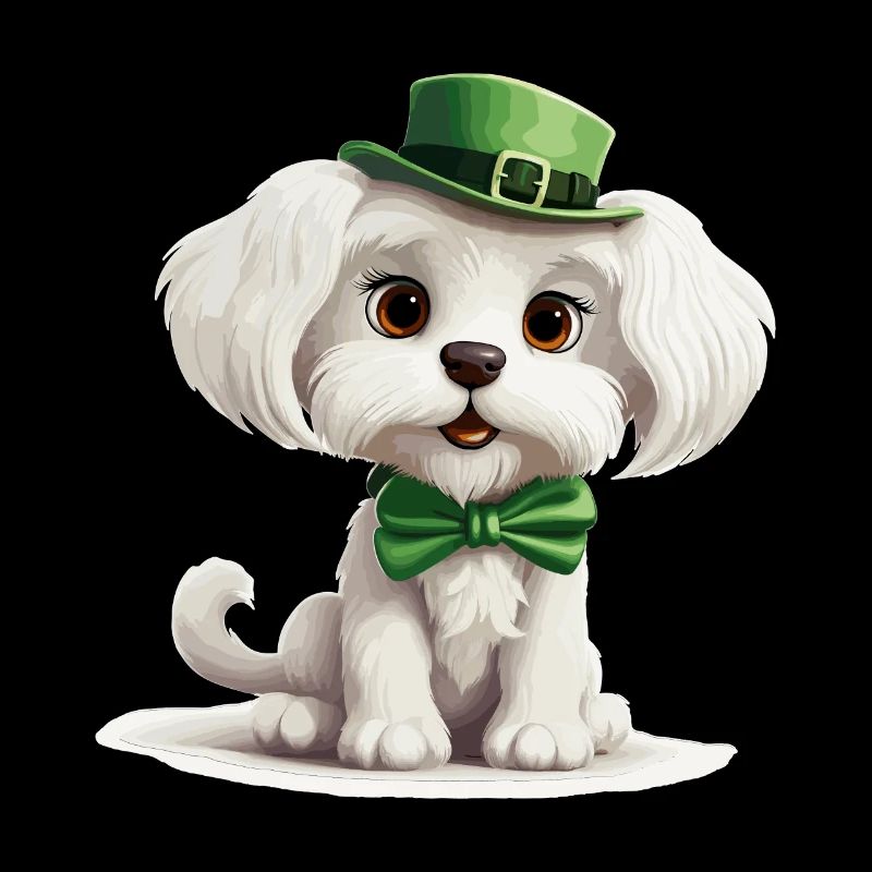 Maltese Dog Saint Patrick's Day St Patrick's Day