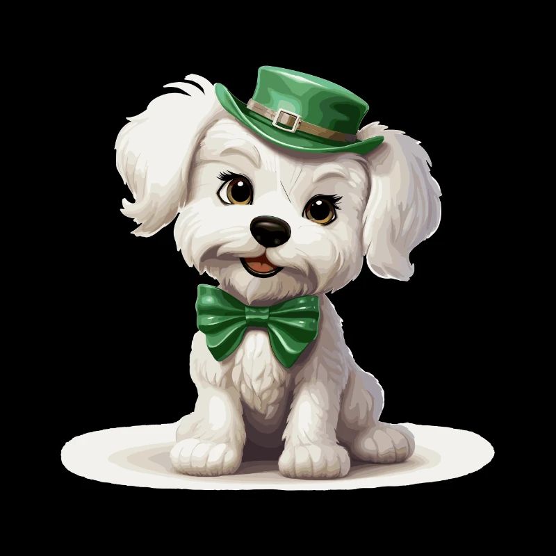 Maltese Dog Saint Patrick's Day St Patrick's Day