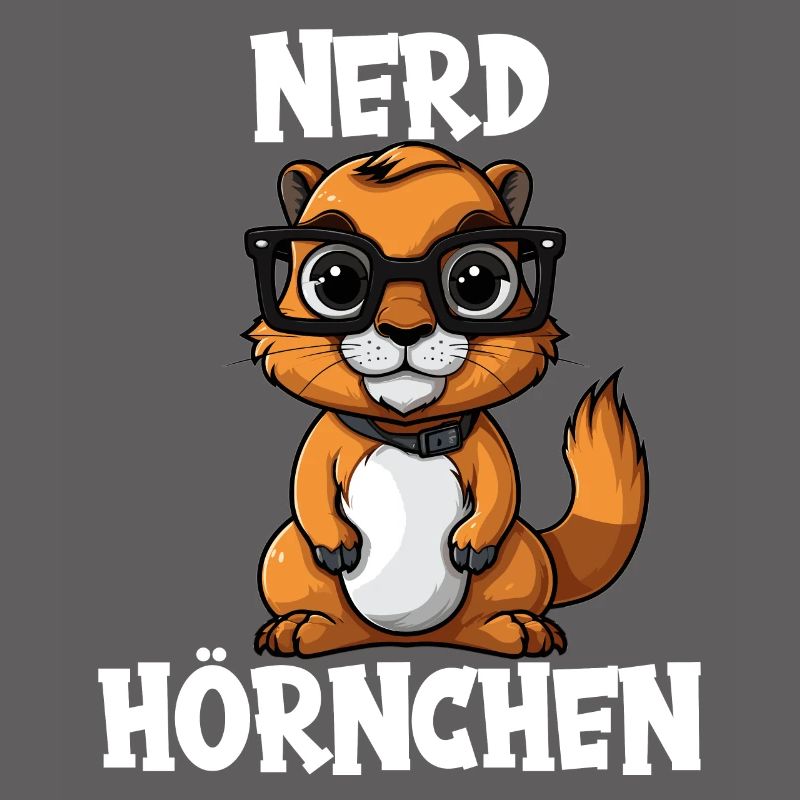 Nerdhörnchen Junge Jungen Erdhörnchen Nerdy Nerd