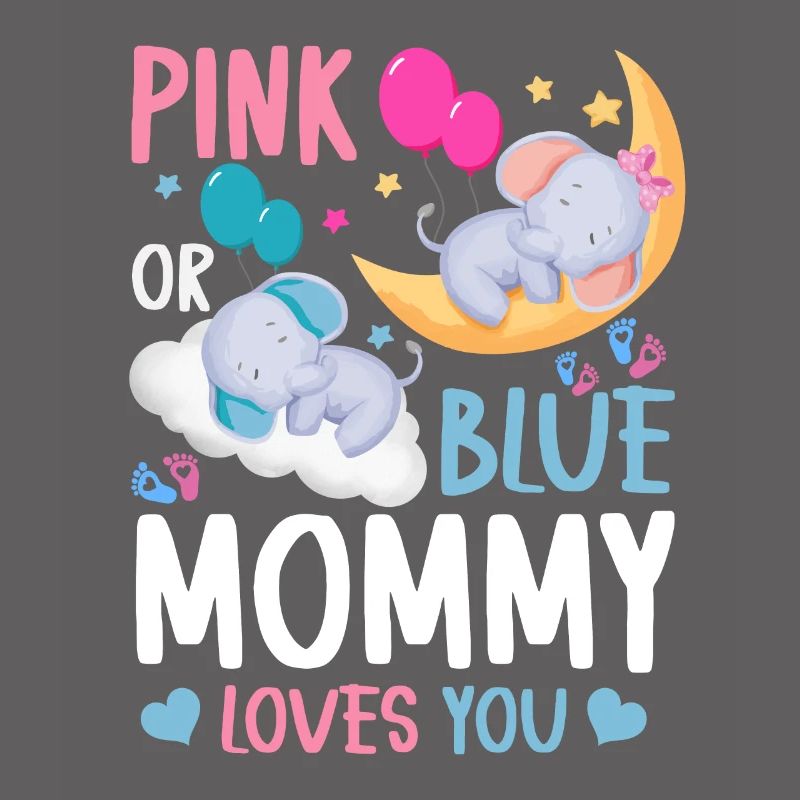 Pink Oder Blue Mama Liebt Dich Geschlecht
