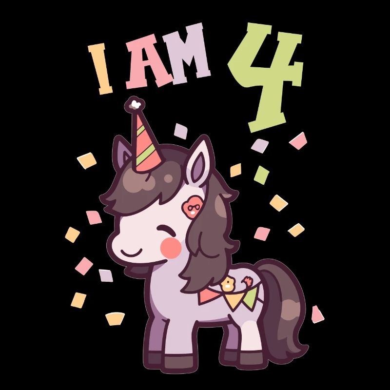 Ich bin 4 Jahre alt Pferde Pferd 4. Geburtstag