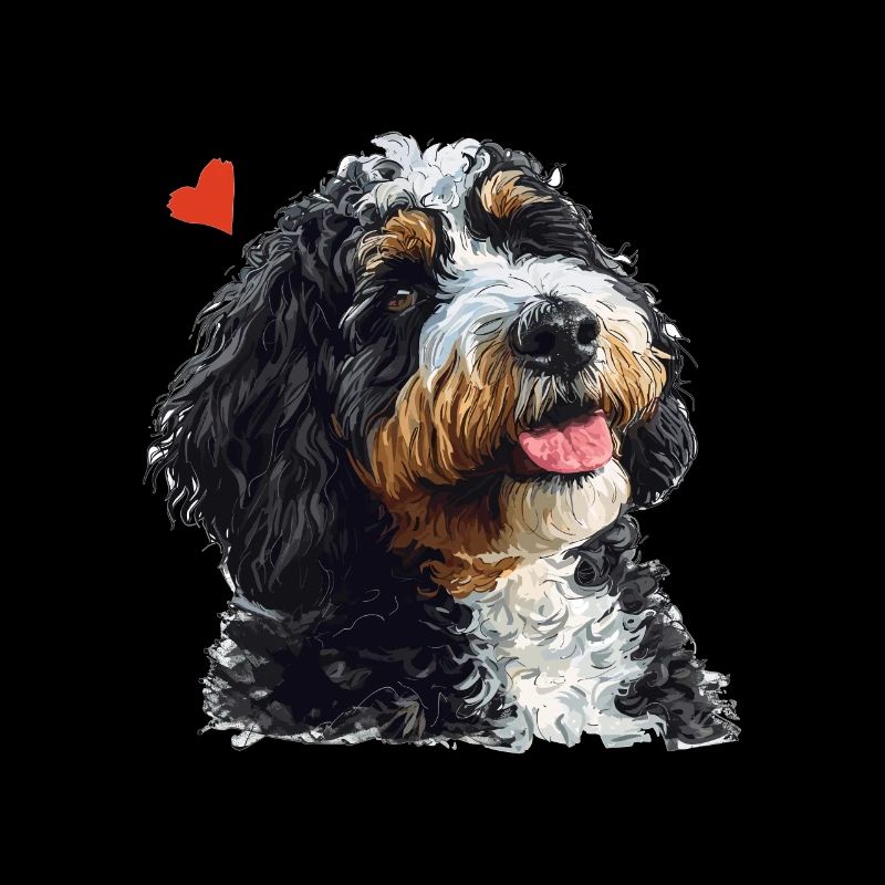 Bernedoodle chien race animal mignon Bernedoodle graphique