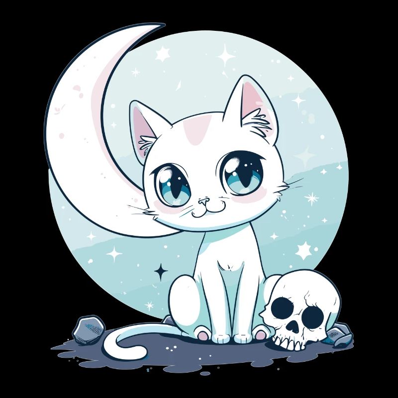 Goth Pastel mignon effrayant Kawaii chat chaton