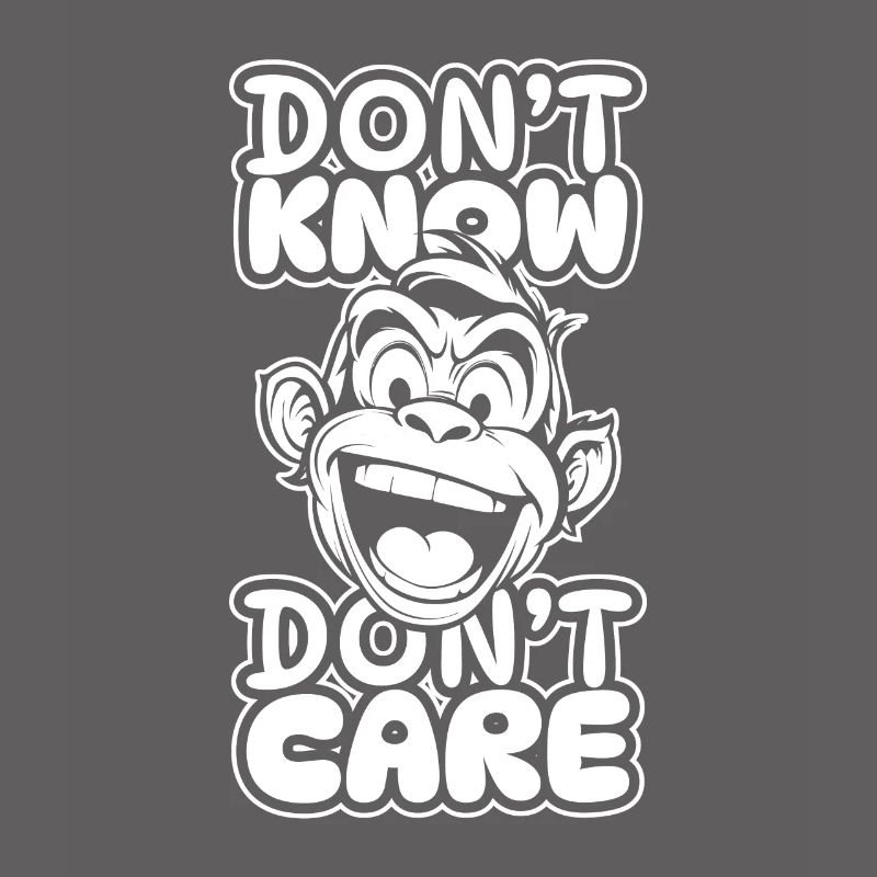 Monkey Funny Don't Know Dont Care