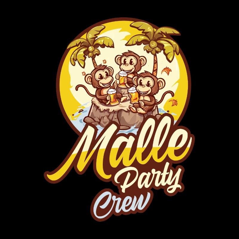 Malle Party Crew Affe Mallorca Bier