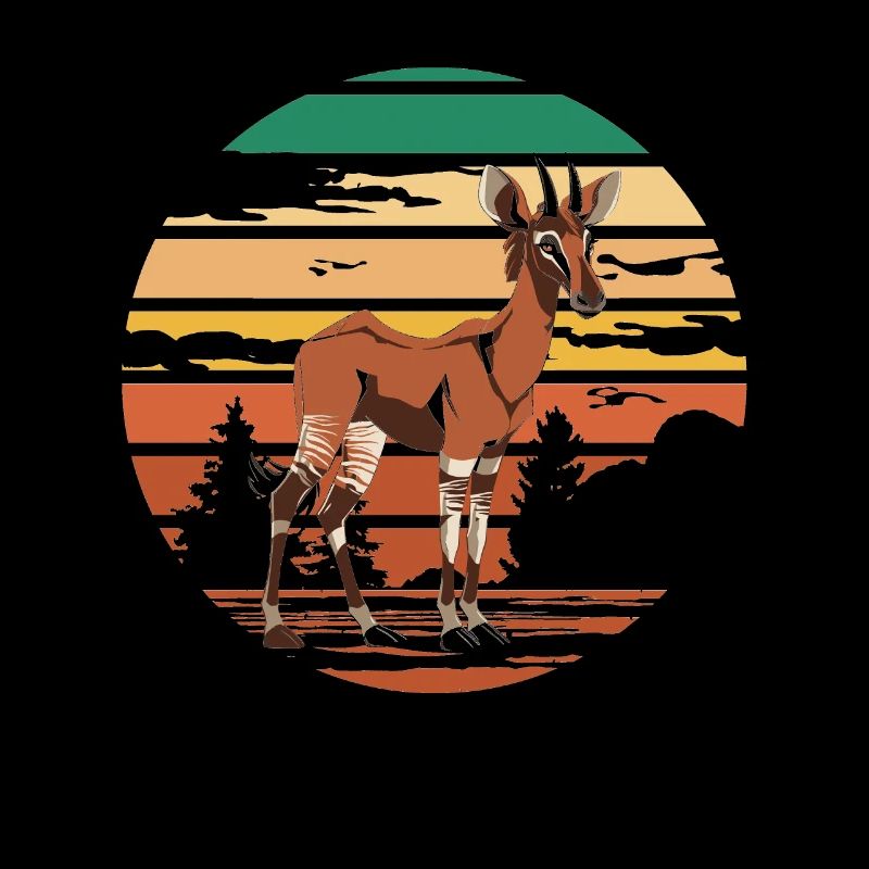 Drôle d’amant d’okapi gardien de zoo