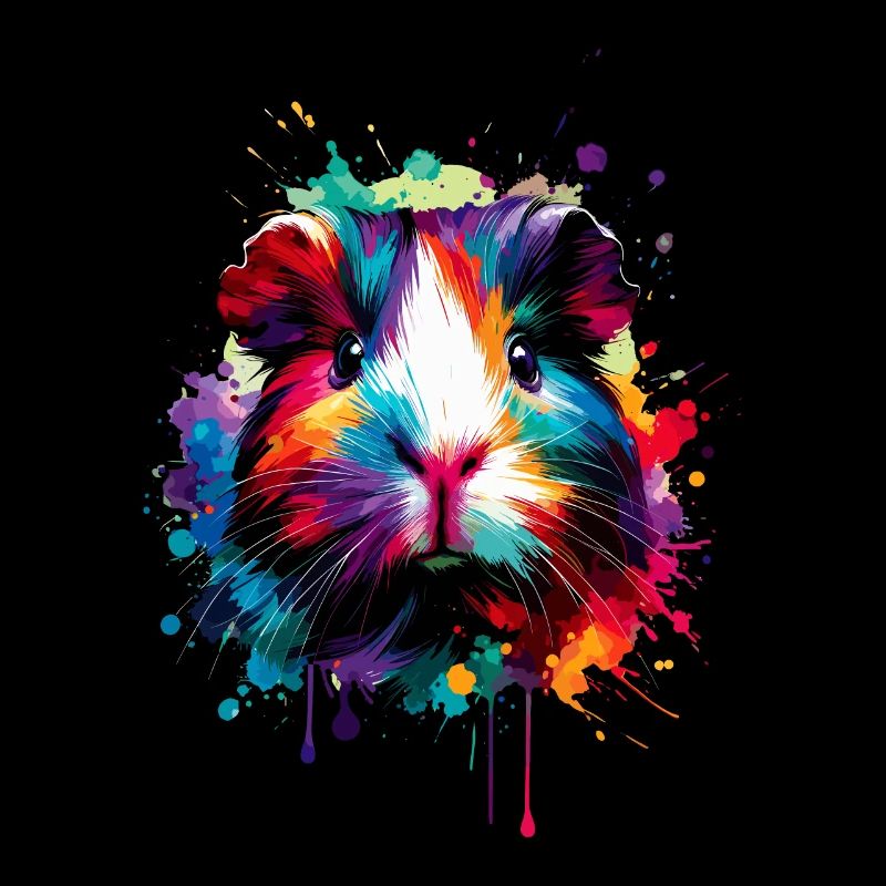 Splash Art coloré cochon d’Inde amant cochons d’Inde