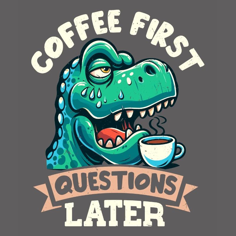 Grumpy Trex Dinosaur With