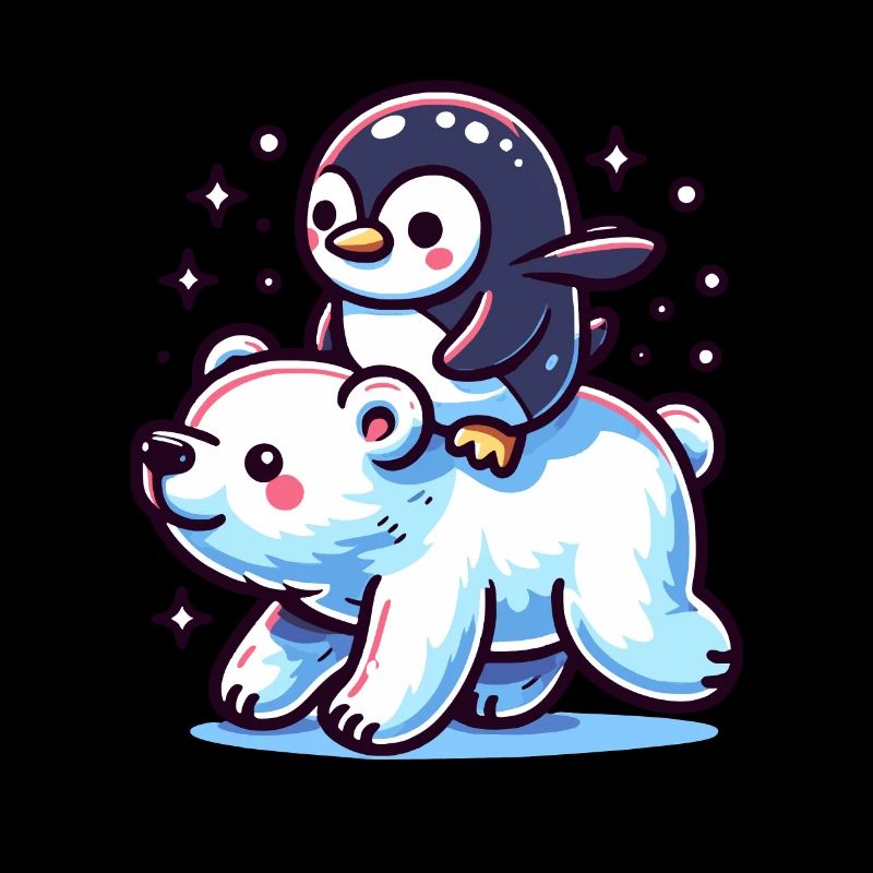 Pinguin und Eisbär Geschenk