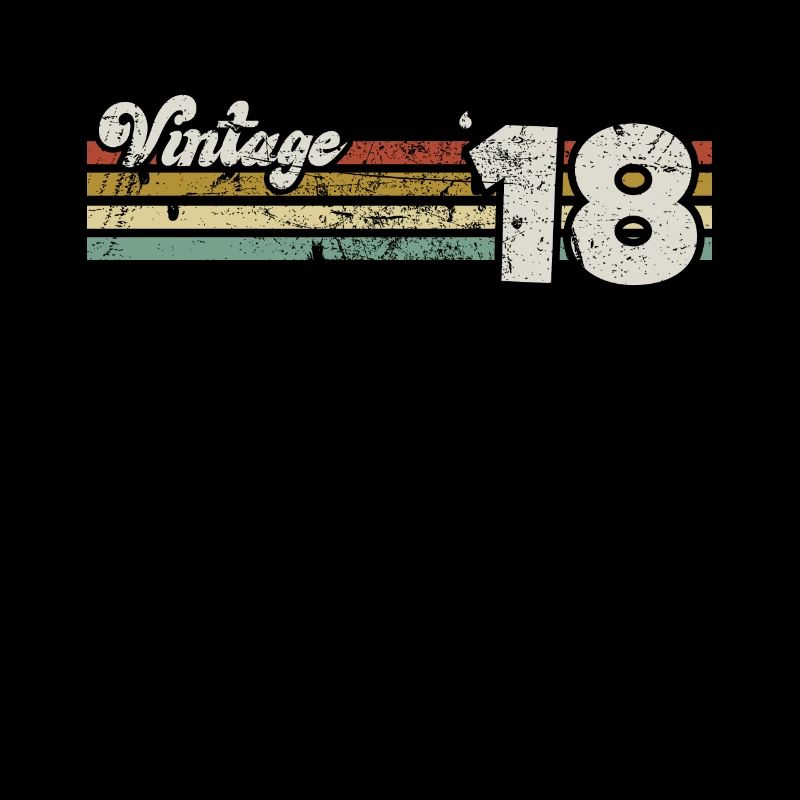 Rétro Anniversaire Né En 2018 Slogan Phrase Citation
