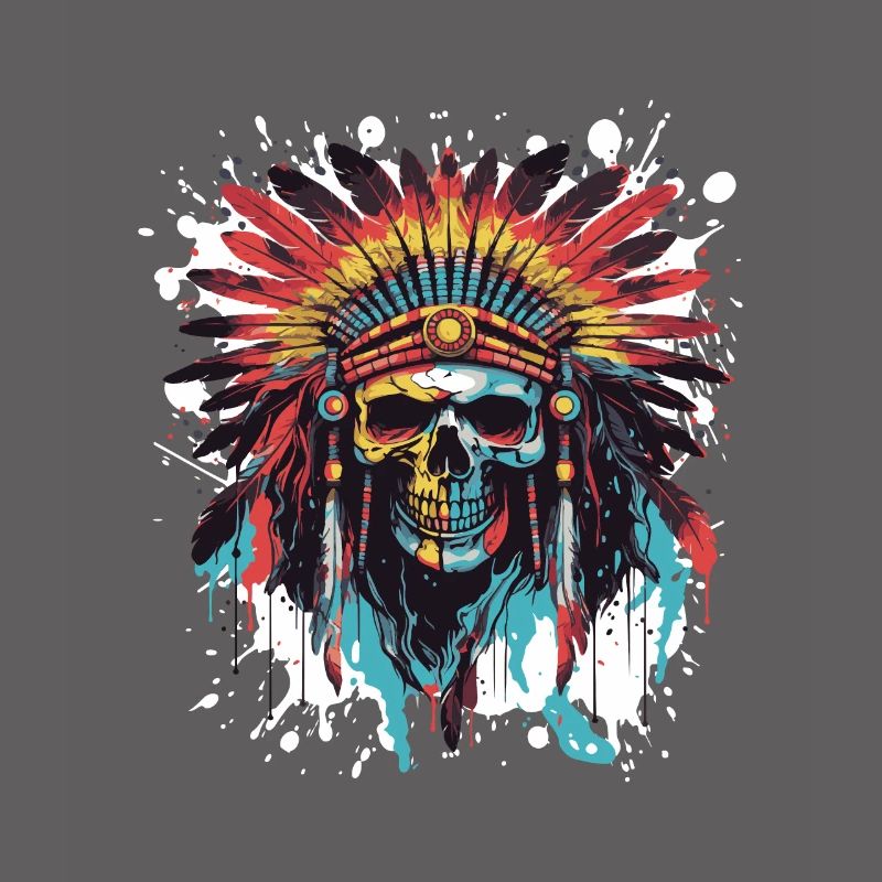 Apache Skull Indian Pop Art