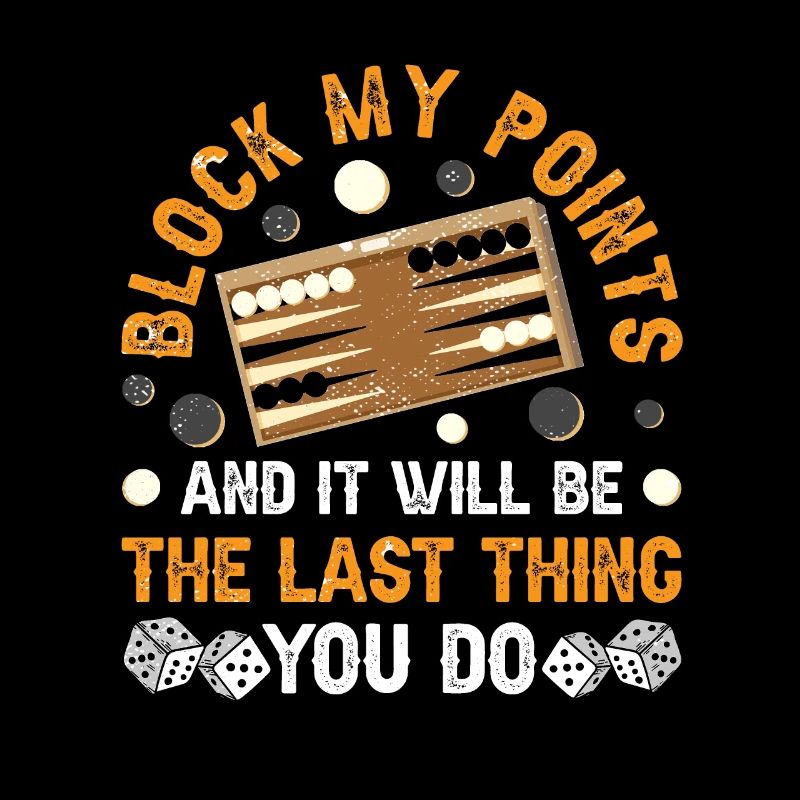 Board Game Funny Backgammon