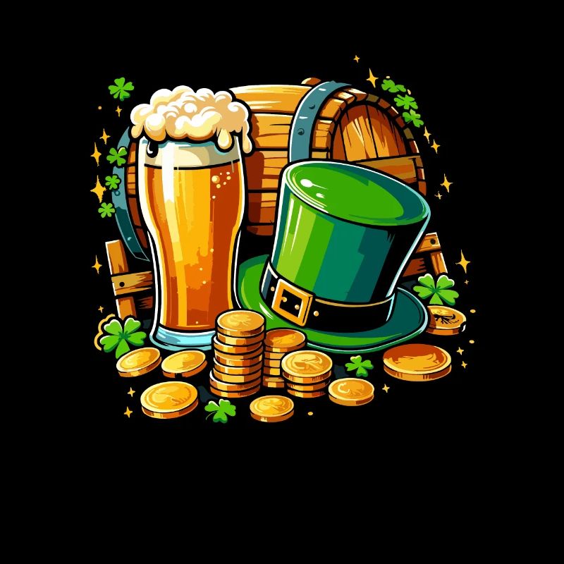 Kleeblatt Irisches St. Patricks Day Biertrinken