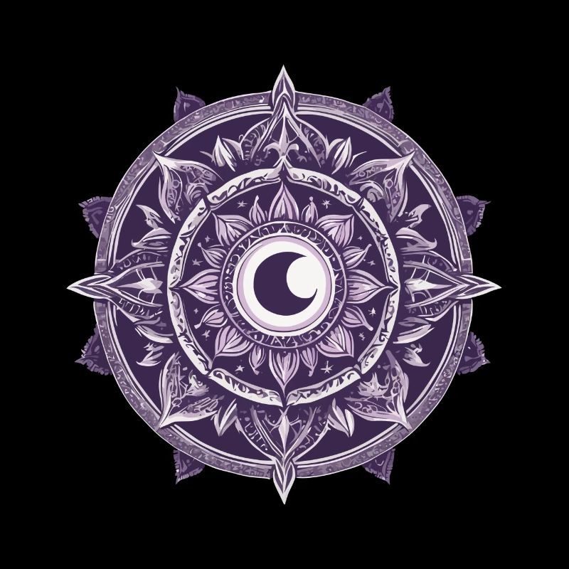 Motif esthétique de conception de mandala de lune