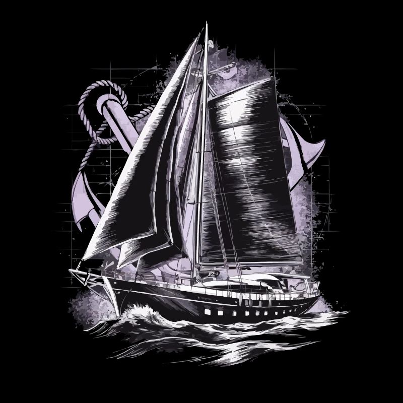 Sailboat with anchor gift