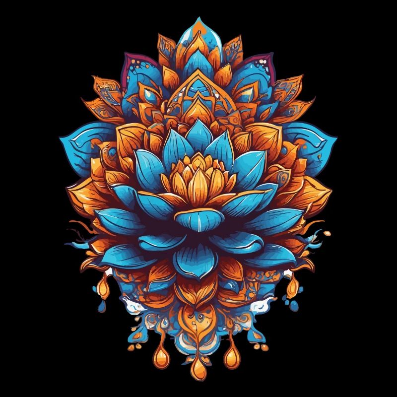 Plume Mandala Fleur de Vie Conception Spirituelle