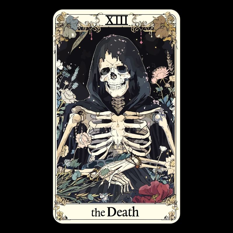 Carte de Tarot sorcellerie occulte Anime Goth